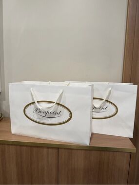 Authentic Bonpoint Paris Luxury Paper Shopping Bags (Set of 2) XL